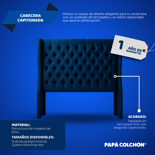Cabecera Capitonada – Papá Colchón