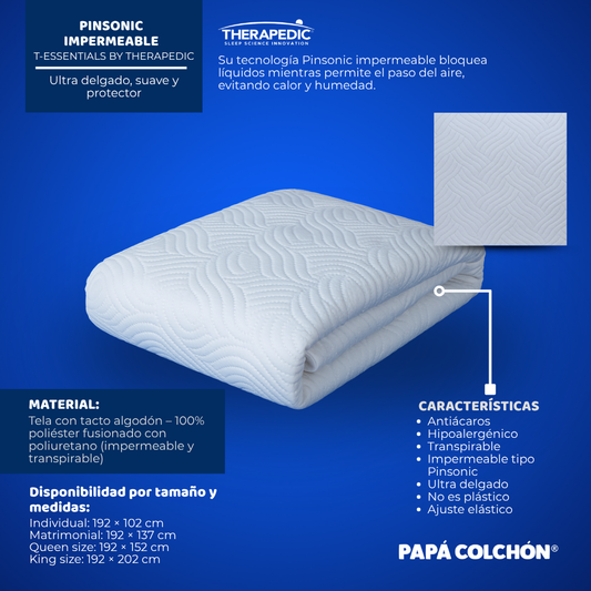 Protector Pinsonic impermeable - T-Essentials by Therapedic
